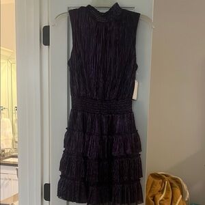Elegant Purple Sleeveless Dress